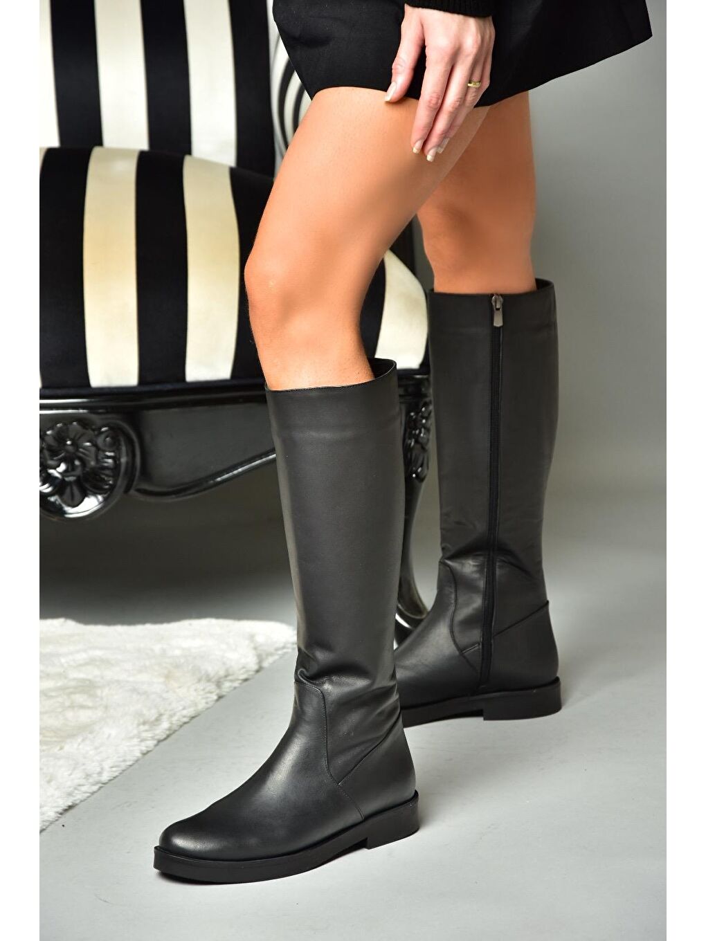 R6675460 Siyah Kadın Çizme-2