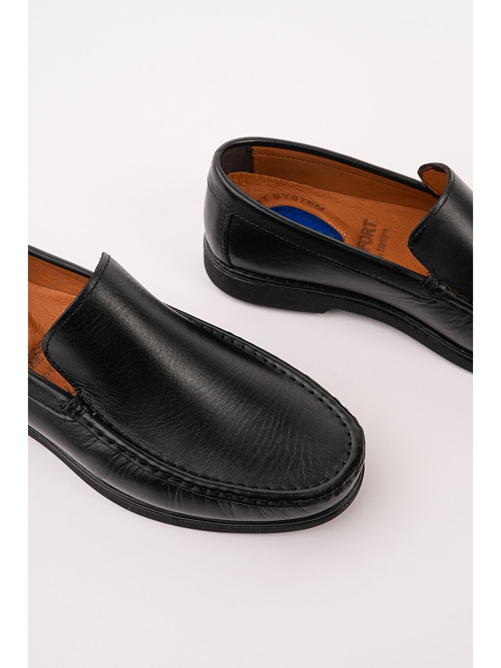Siyah WİNSOR Hakiki Deri Bağcıksız Rahat Taban Erkek Günlük Klasik Loafer Ayakkabı-2