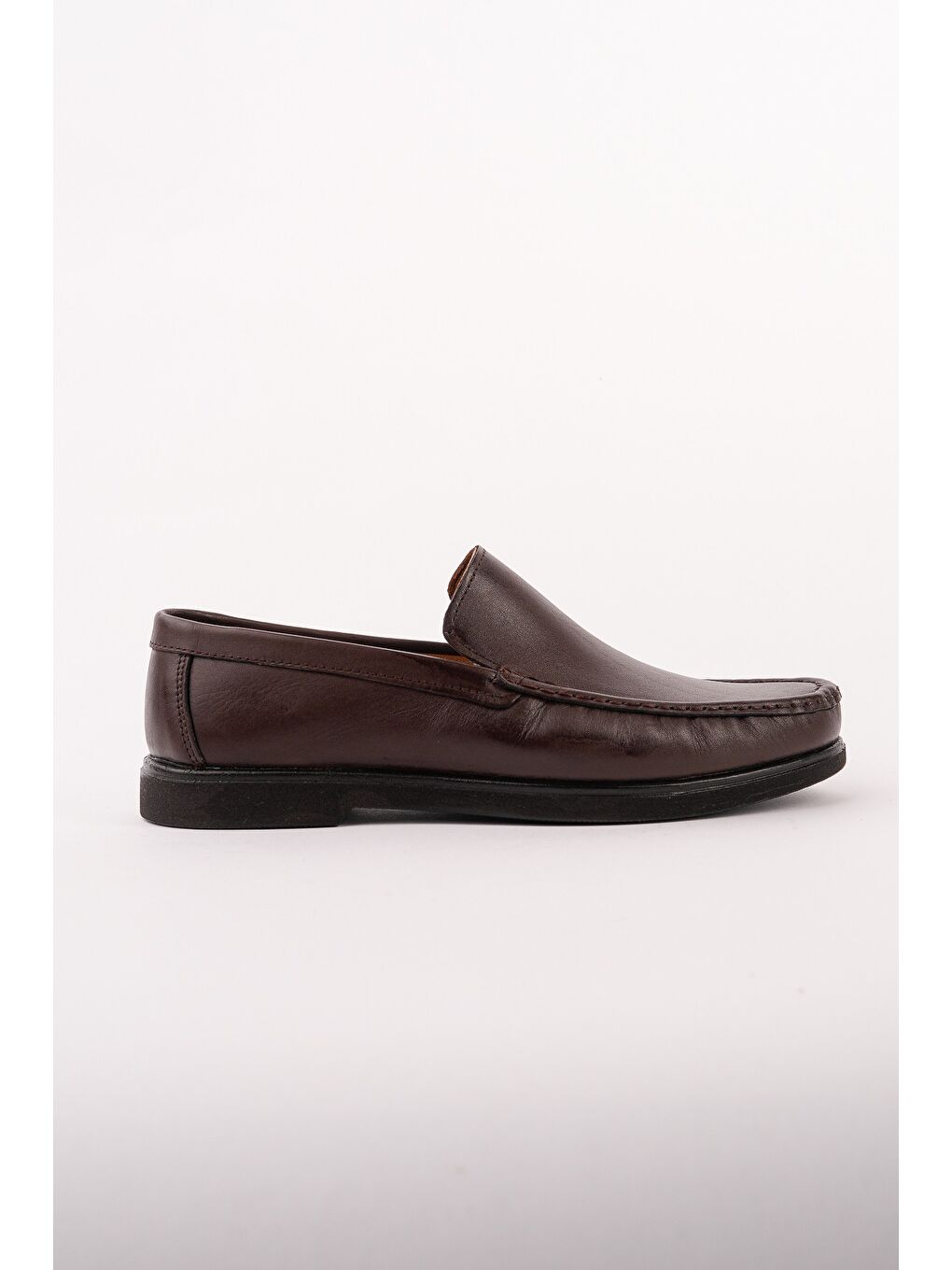 Kahverengi WİNSOR Hakiki Deri Bağcıksız Rahat Taban Erkek Günlük Klasik Loafer Ayakkabı-2