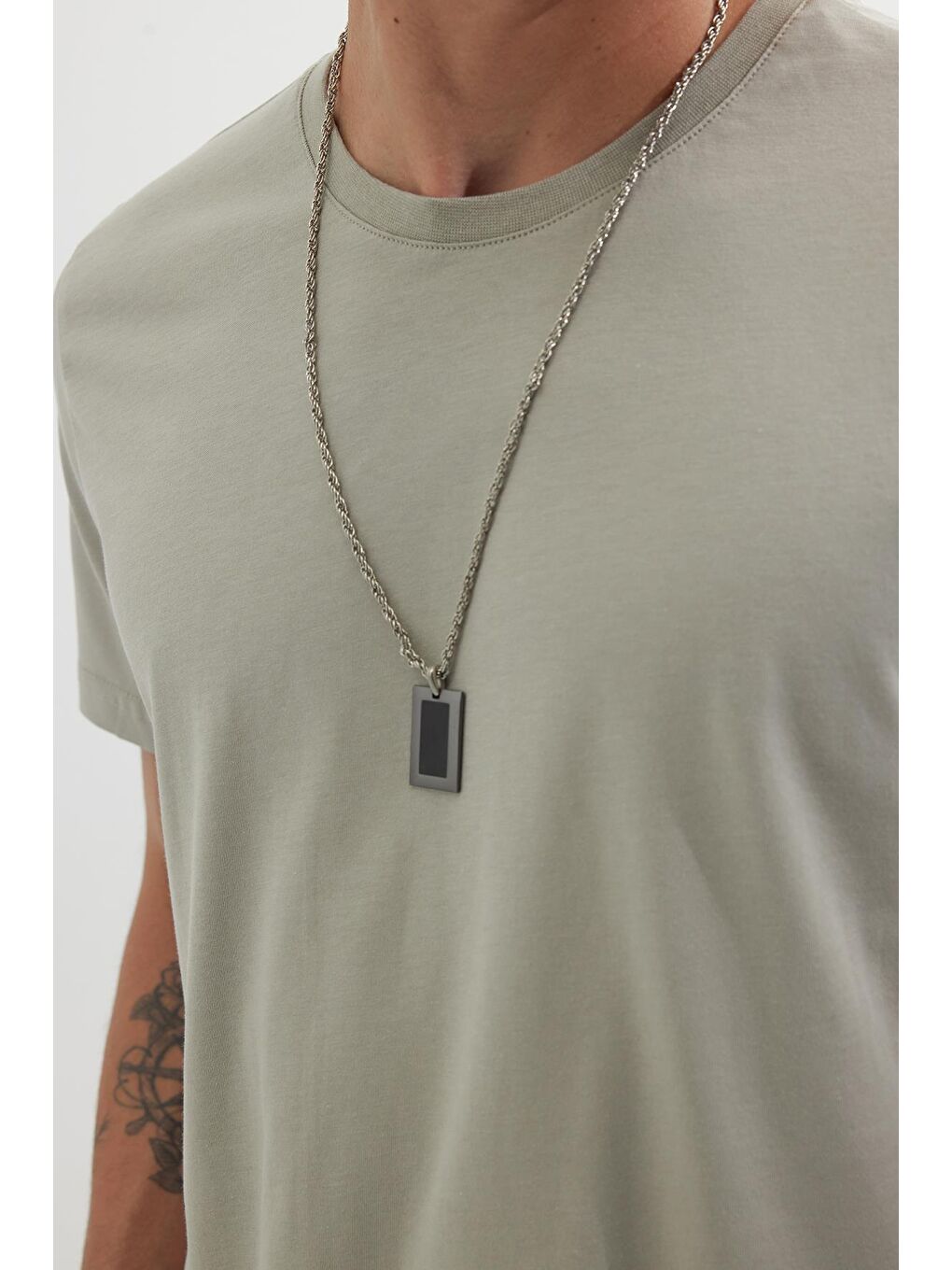 Unisex Slim Fit Dar Kesim %100 Pamuk Yumuşak Dokulu Gri Bisiklet Yaka Tişört-2