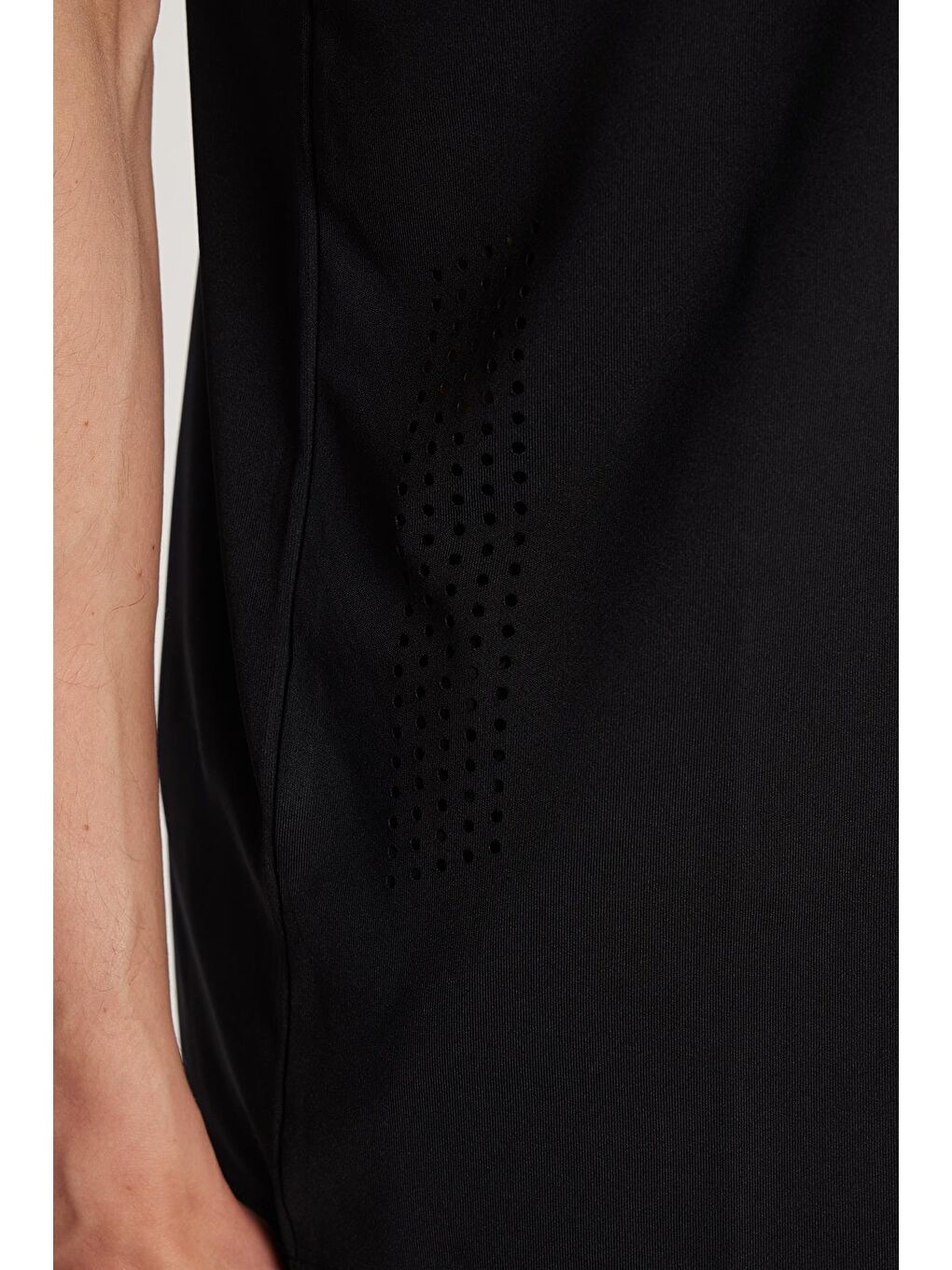 Erkek Standart Fit Pamuklu Düz Basic Baskılı Bisiklet Yaka Siyah Tişört-1