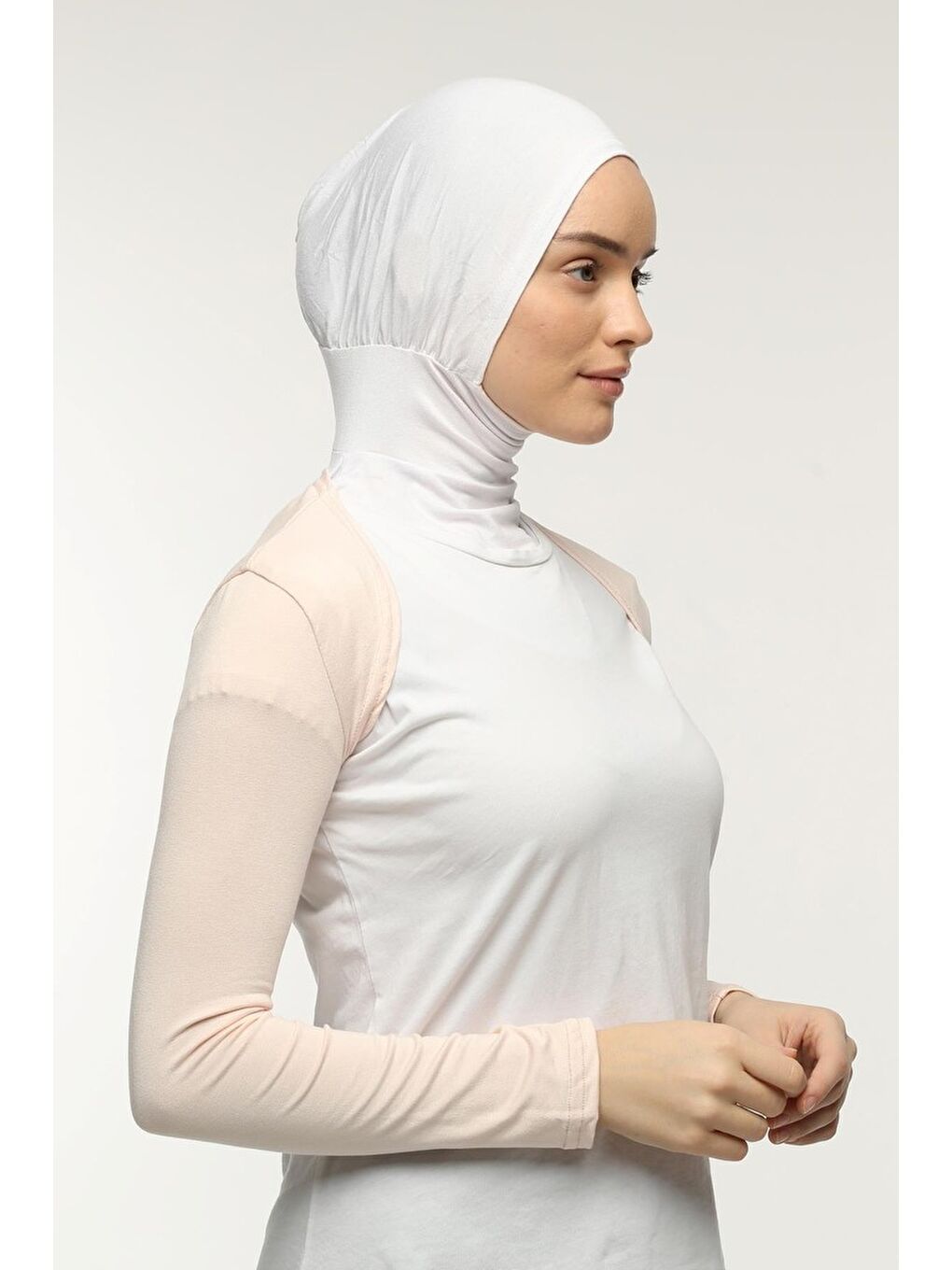 Altobeh Bej Uzun Kollu Tesettür Bolero - 4