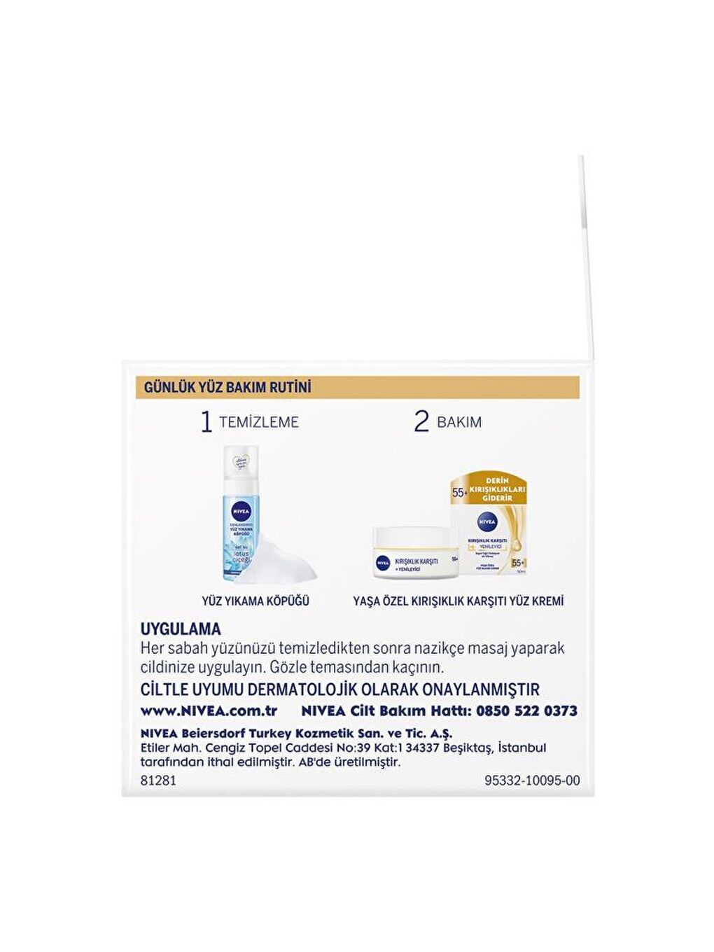 NIVEA Şeffaf Kırışıklık Karşıtı +Canlandırıcı Yüz Bakım Kremi Yaş 55 + 50 ml, Argan Yağı Ve Kalsiyum İçerir - 3