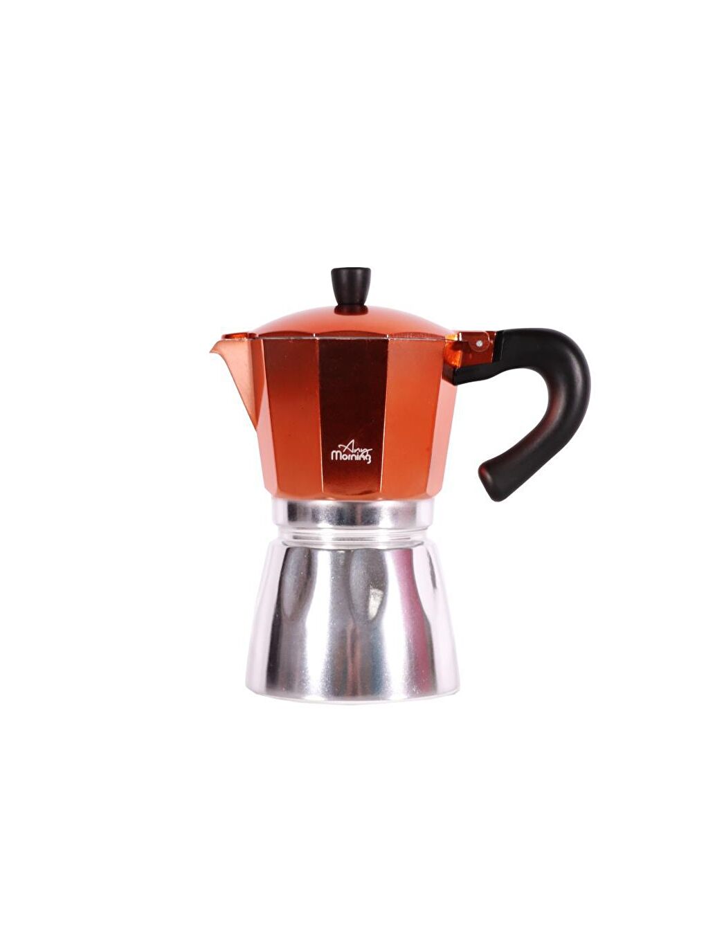 Any Morning Bakır Hes-6 Espresso Kahve Makinesi Alüminyum Moka Pot 240 Ml Bakır