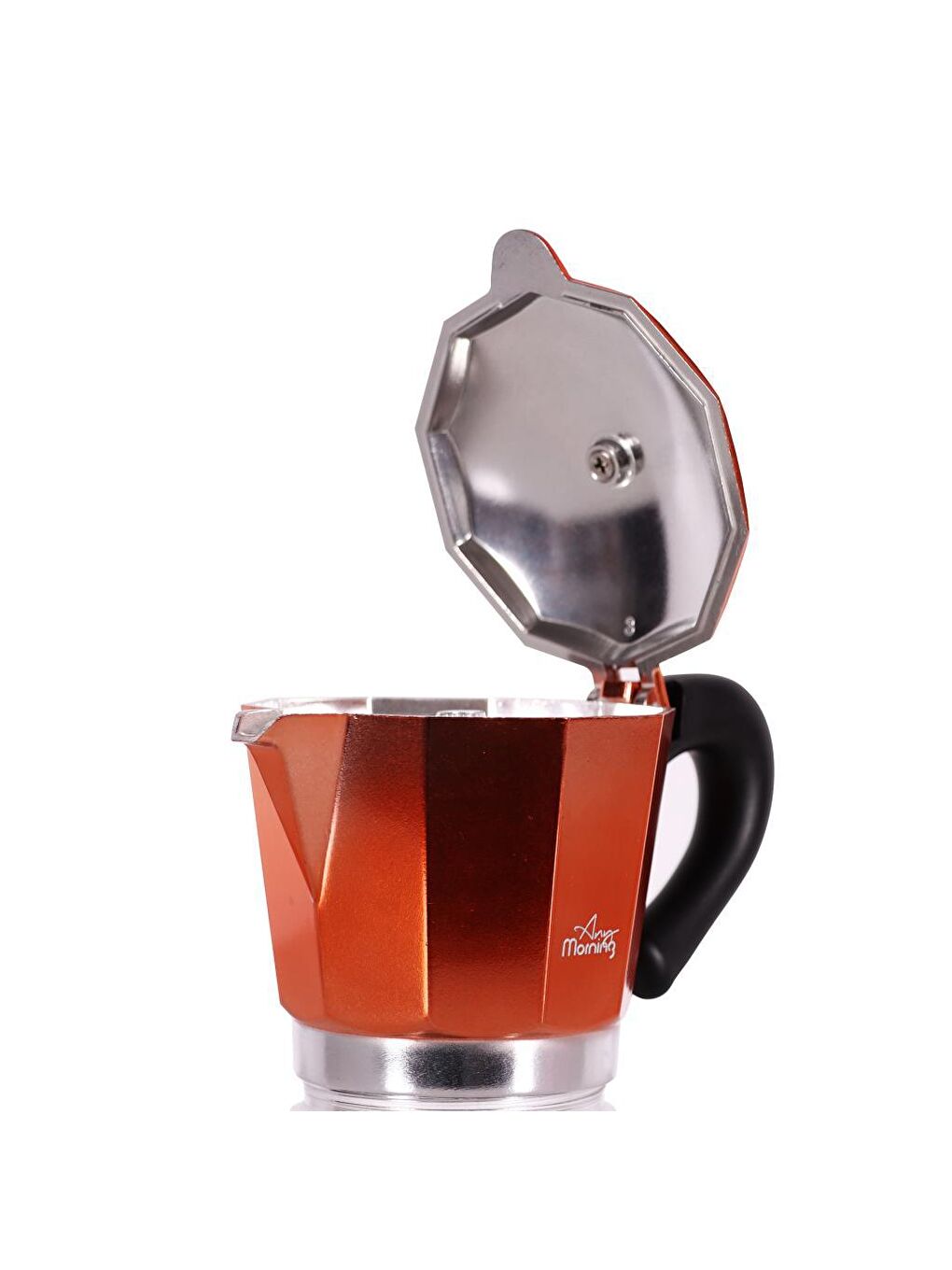 Any Morning Bakır Hes-6 Espresso Kahve Makinesi Alüminyum Moka Pot 240 Ml Bakır - 2