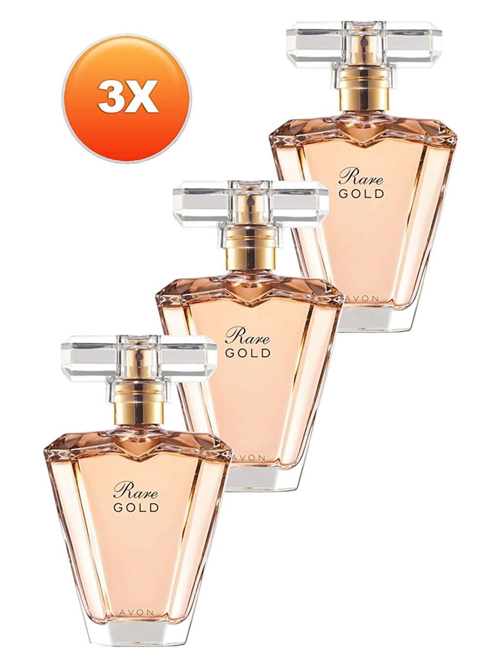 AVON Renksiz Rare Gold Kadın Parfüm Edp 50 Ml. Üçlü Set - 1