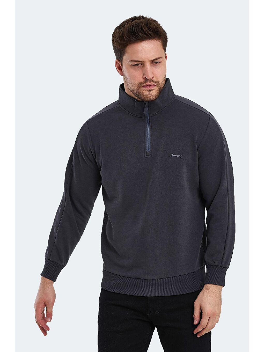 SLAZENGER Koyu Gri SAMMY IN Erkek Sweatshirt Koyu Gri - 4