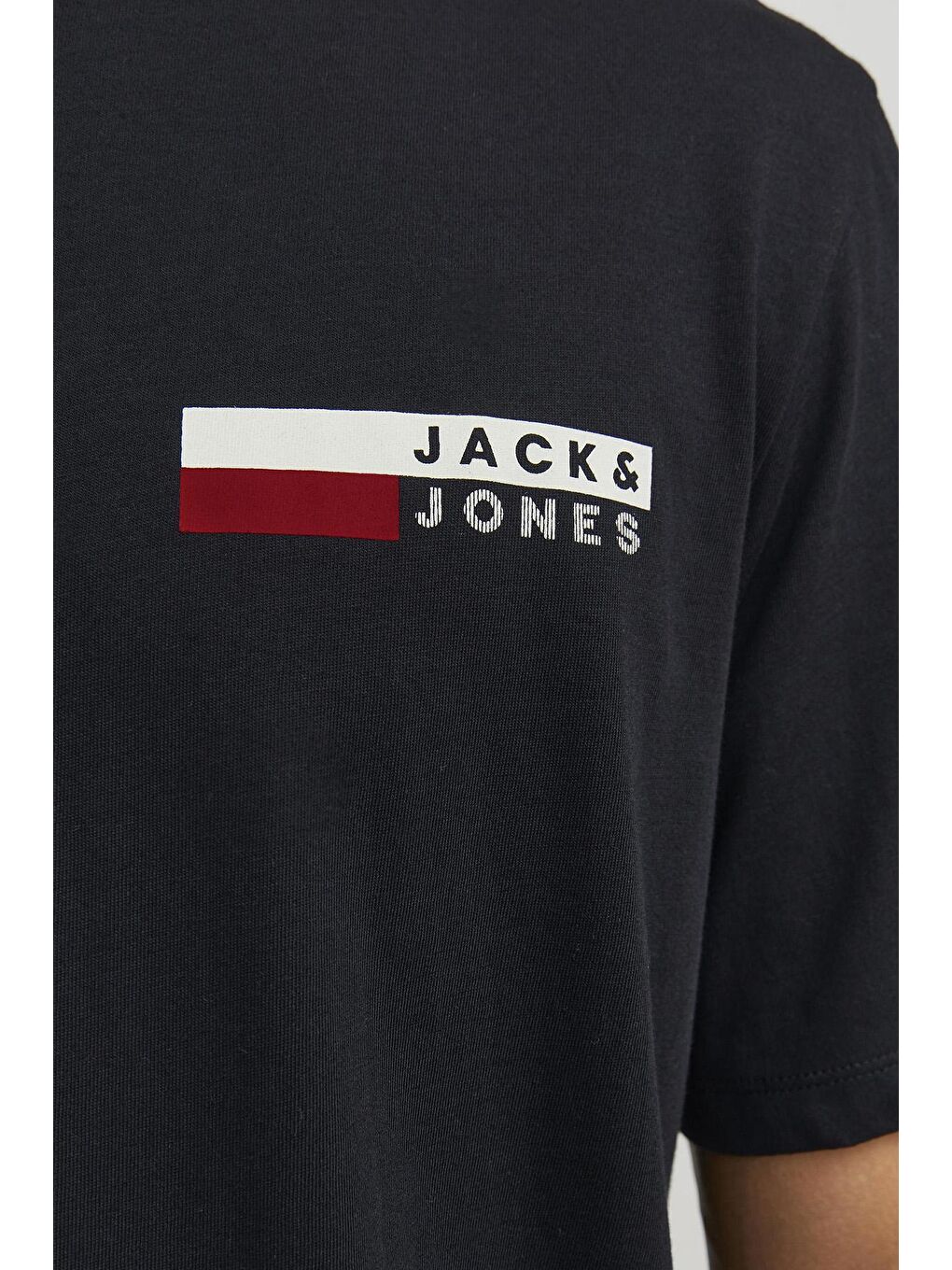 Jack & Jones Siyah Pamuklu Slim Fit Bisiklet Yaka Erkek T Shirt 12233999 - 3