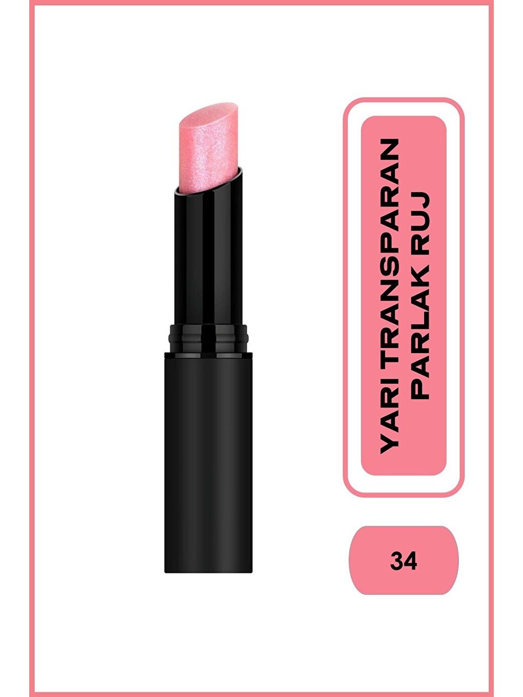 Sheer Shine Stylo Lipstick - 34 - Yarı Transparan Parlak Ruj-1