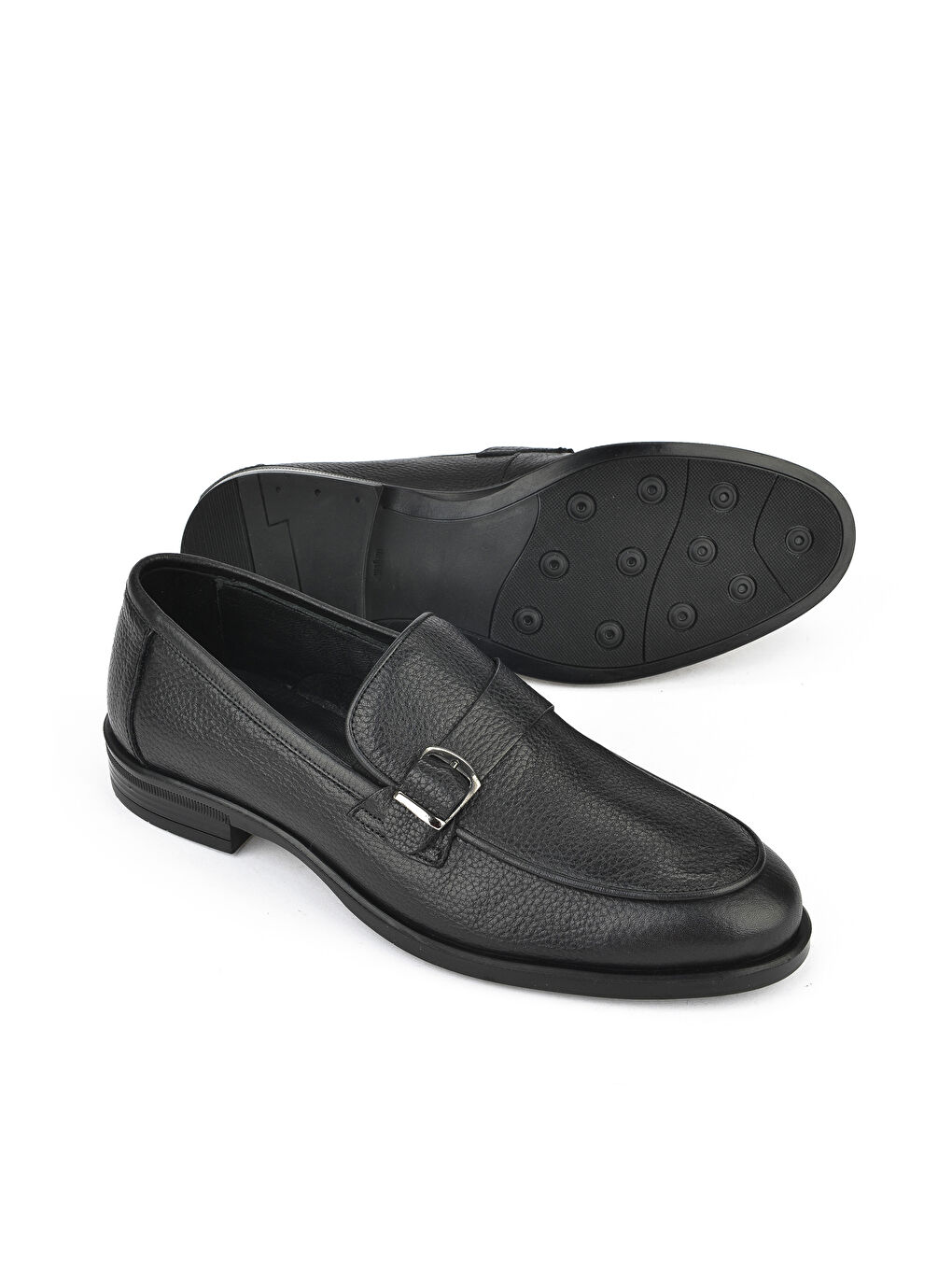 Erkek Hakiki Deri Ayakkabı 151986Z4073 Siyah-3