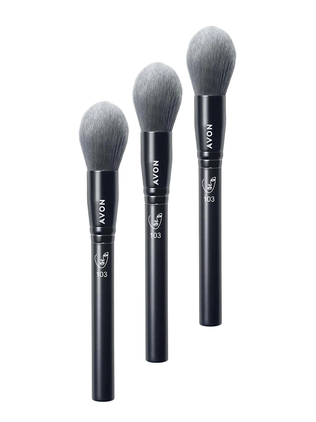 AVON Renksiz Tam Örtücü Kubbeli Fondöten Fırçası 3'lü Set