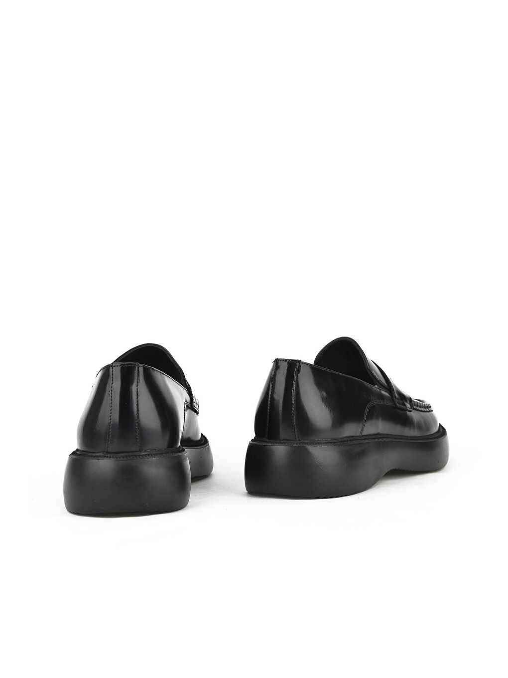 Erkek Hakiki Deri Loafer Ayakkabı 133986Z40082 - Geniş Kalıp Siyah-2