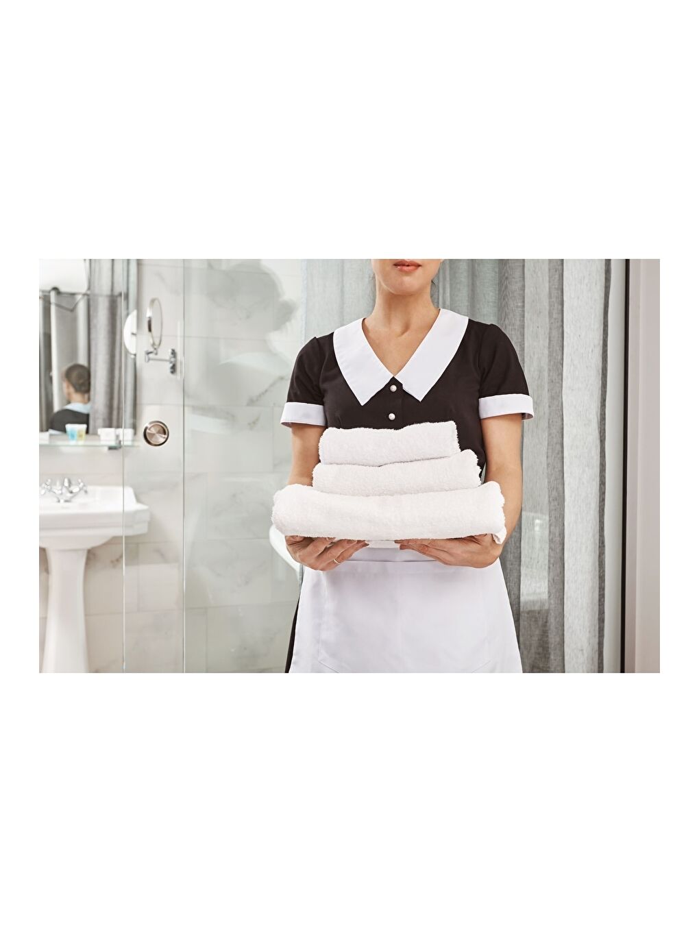 Otel Banyo Havlusu | Beyaz | % Pamuk | 470gr | 70 x 130 cm-3