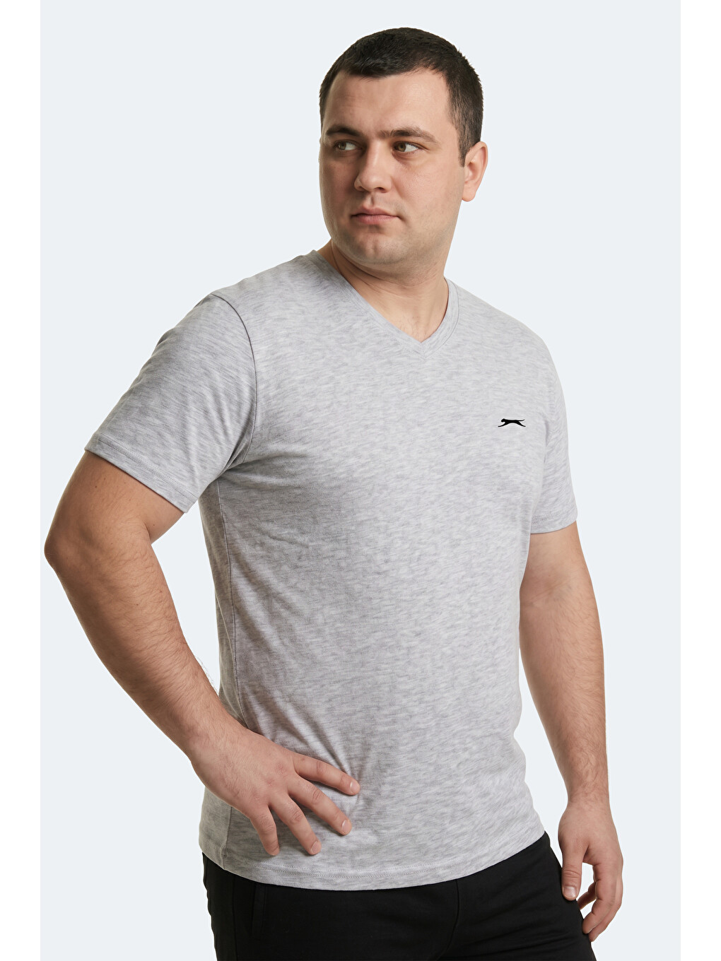 Rıvaldo Jmb Erkek Büyük Beden Gri Tişört-2