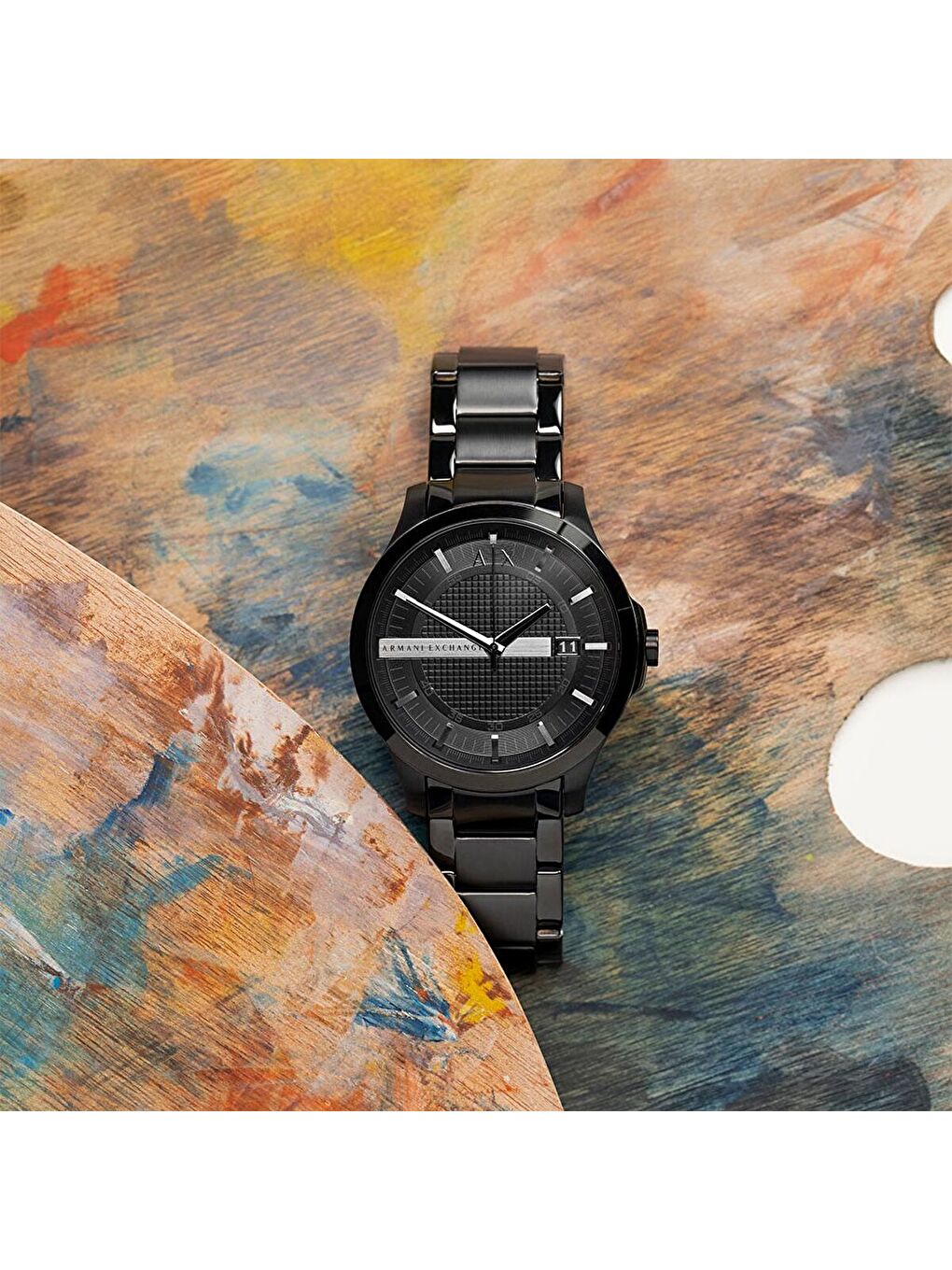 Siyah AX7101 Erkek Kol Saati ve Bileklik Seti-4