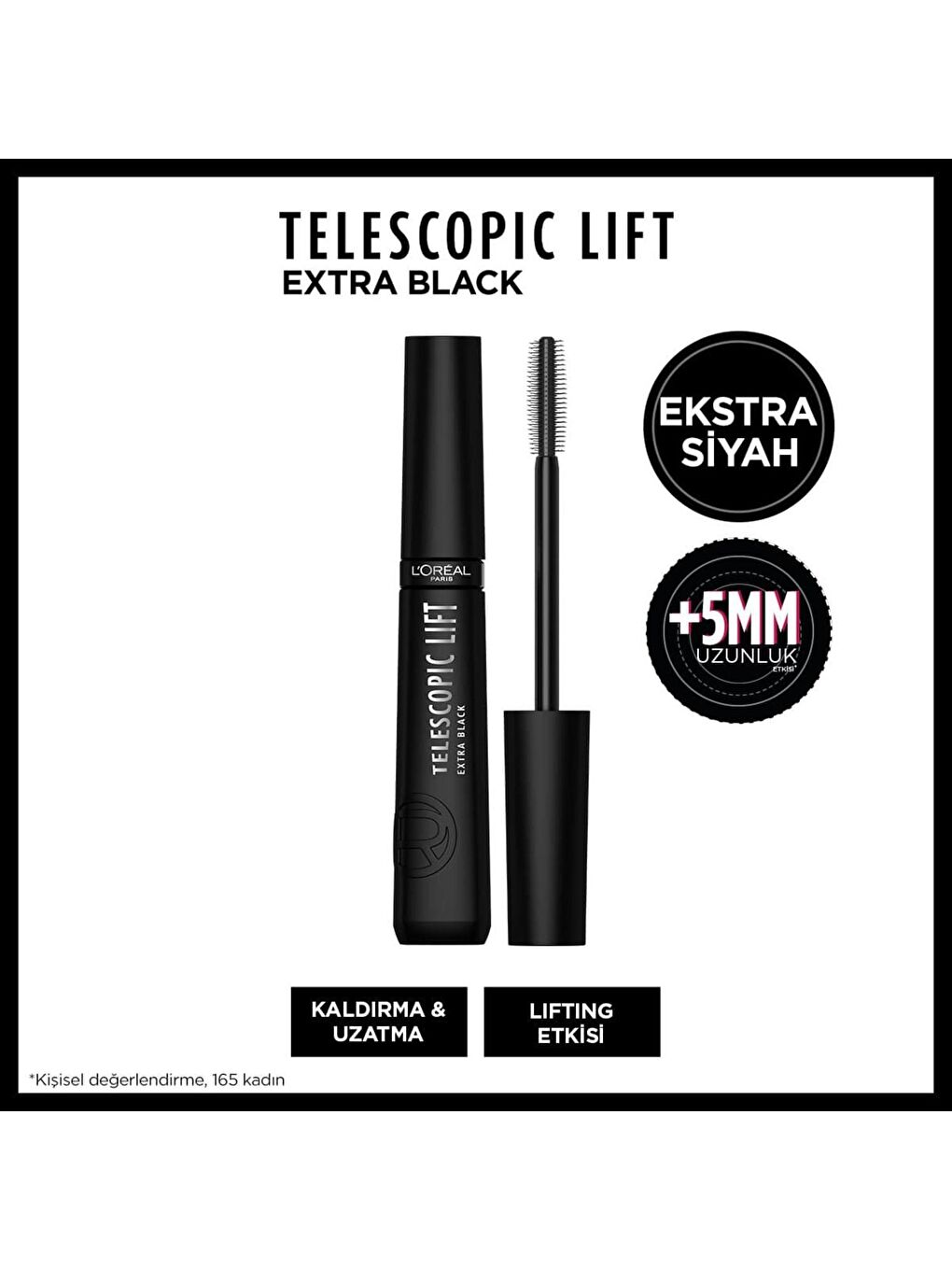 L'Oreal Paris Siyah Telescopic Lift Extra Black Maskara