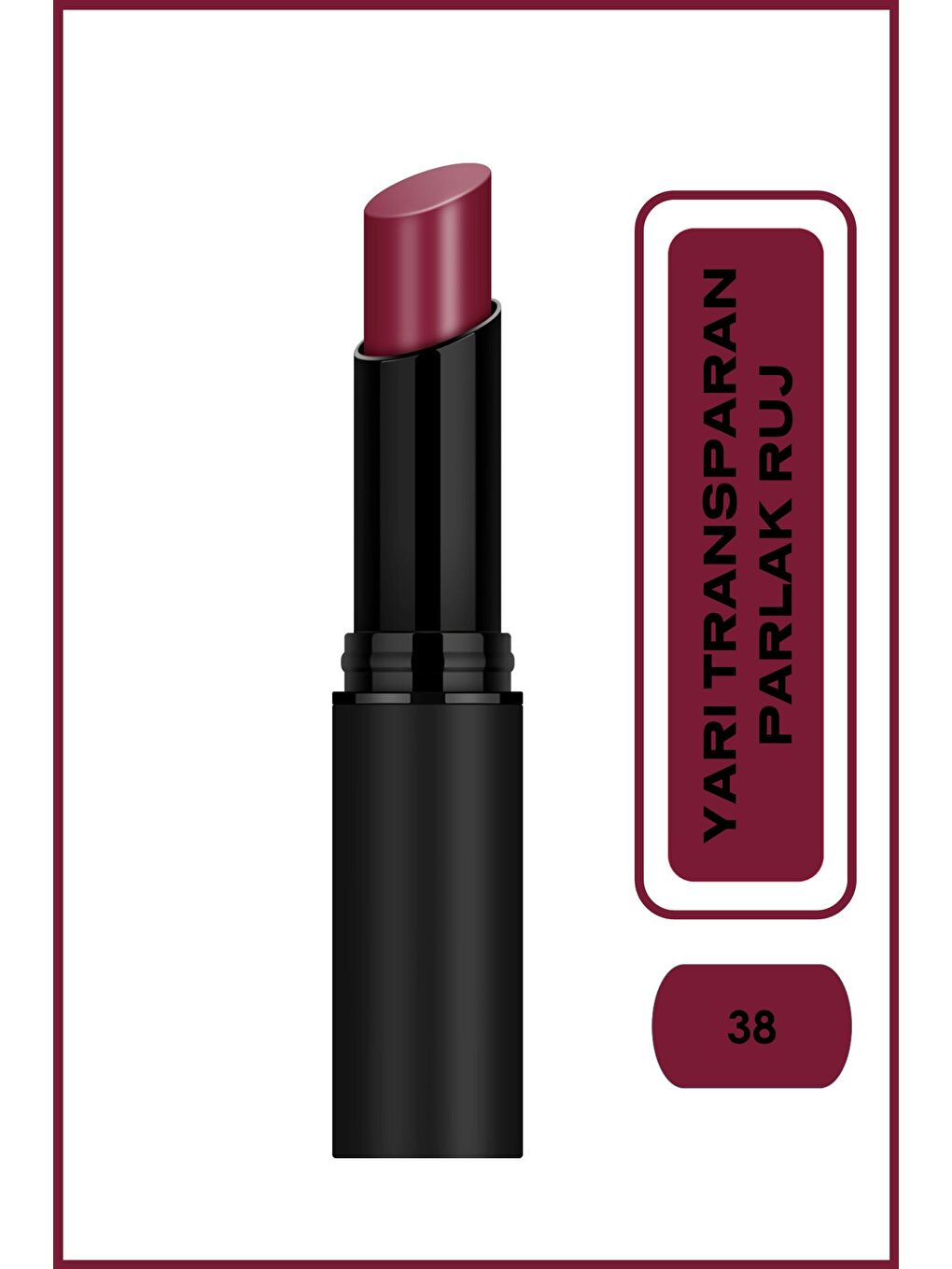 Sheer Shine Stylo Lipstick - 38 - Yarı Transparan Parlak Ruj
