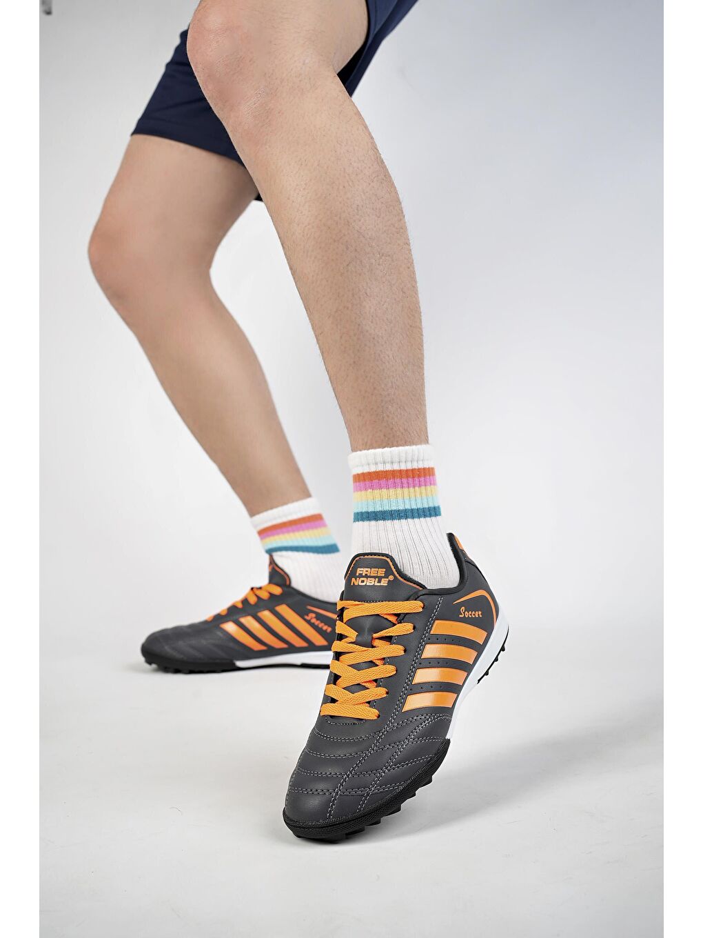 Gri Gmz Unisex  Halı Saha Çim Saha Futbol Ayakkabısı-1