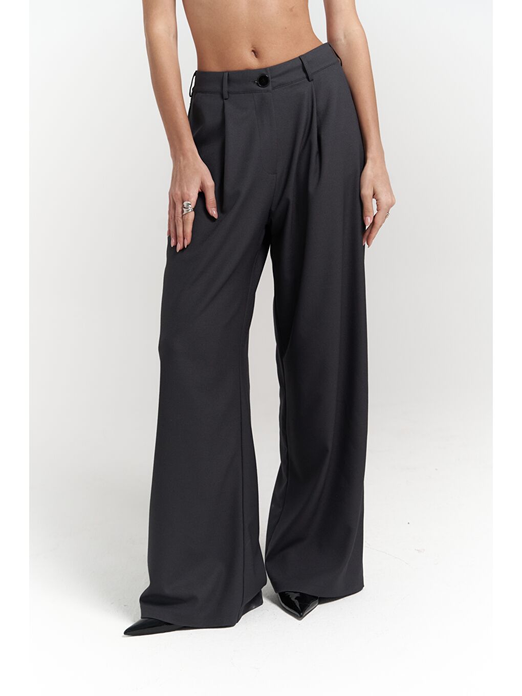 Halvyn Dar Kesim Blazer Antrasit Takım-5