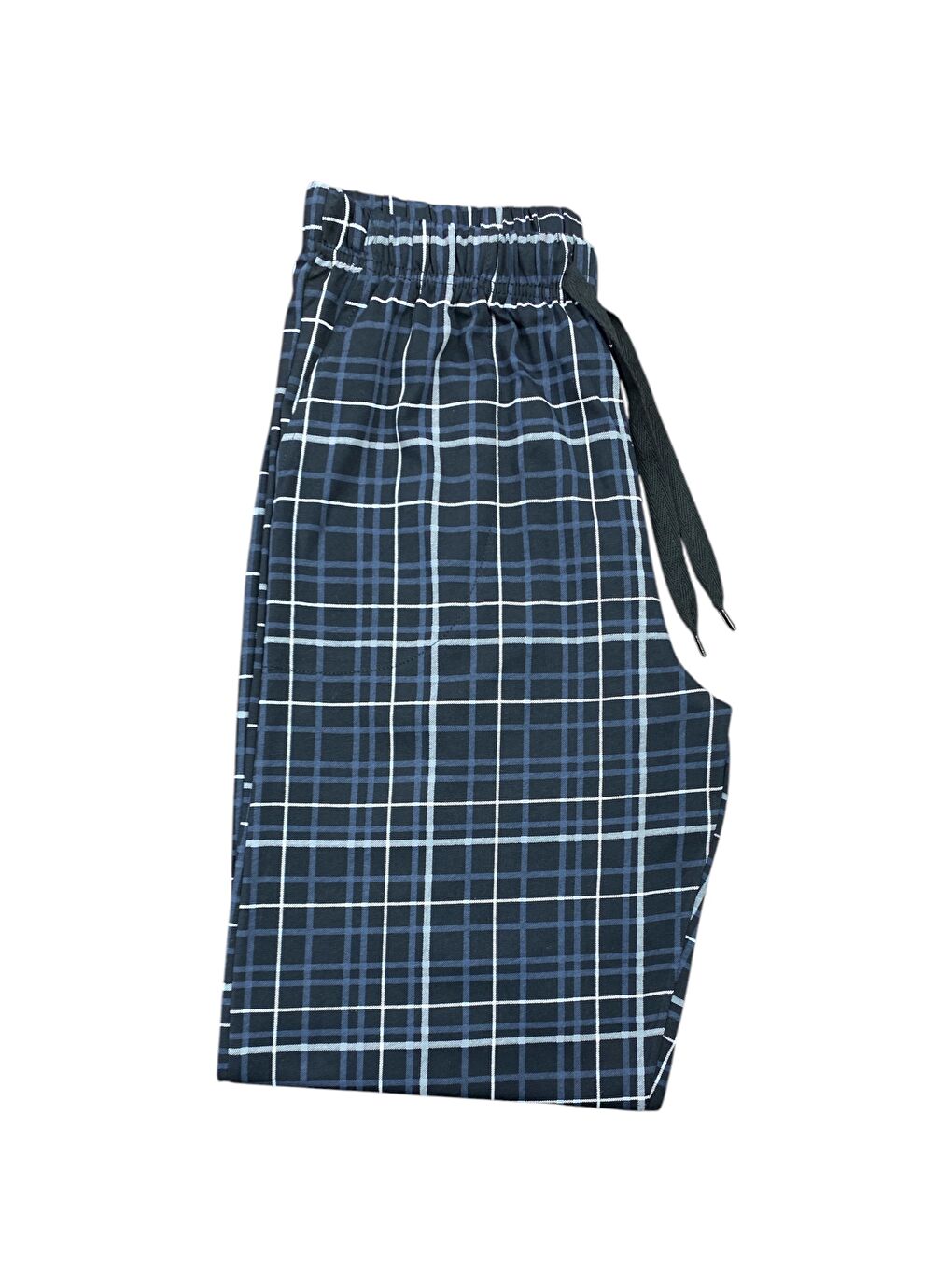 Antrasit Erkek Ekose %100 Pamuk Yüksek Kalite Rahat  Büyük Beden Pijama Altı-2