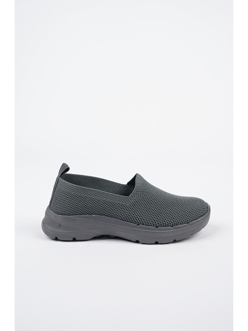 Gri Aqua  Kadın Ortopedik Bağcıksız Nefes Alabilen Hafif Yürüyüş Sneaker Spor Ayakkabı-4