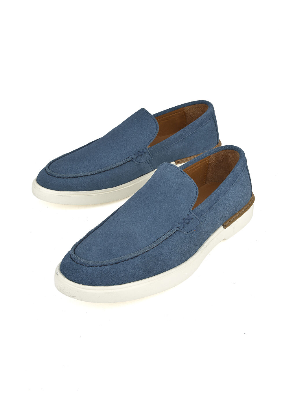 Erkek Hakiki Deri Ayakkabı 1511007ZB042 Mavi-4