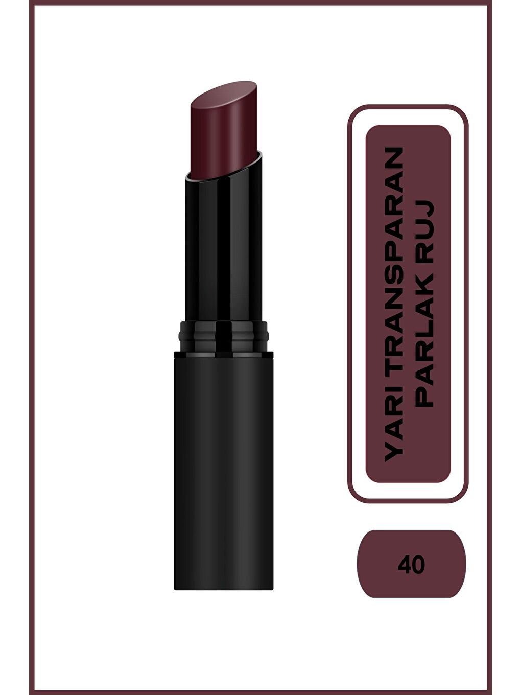 Sheer Shine Stylo Lipstick - 40 - Yarı Transparan Parlak Ruj
