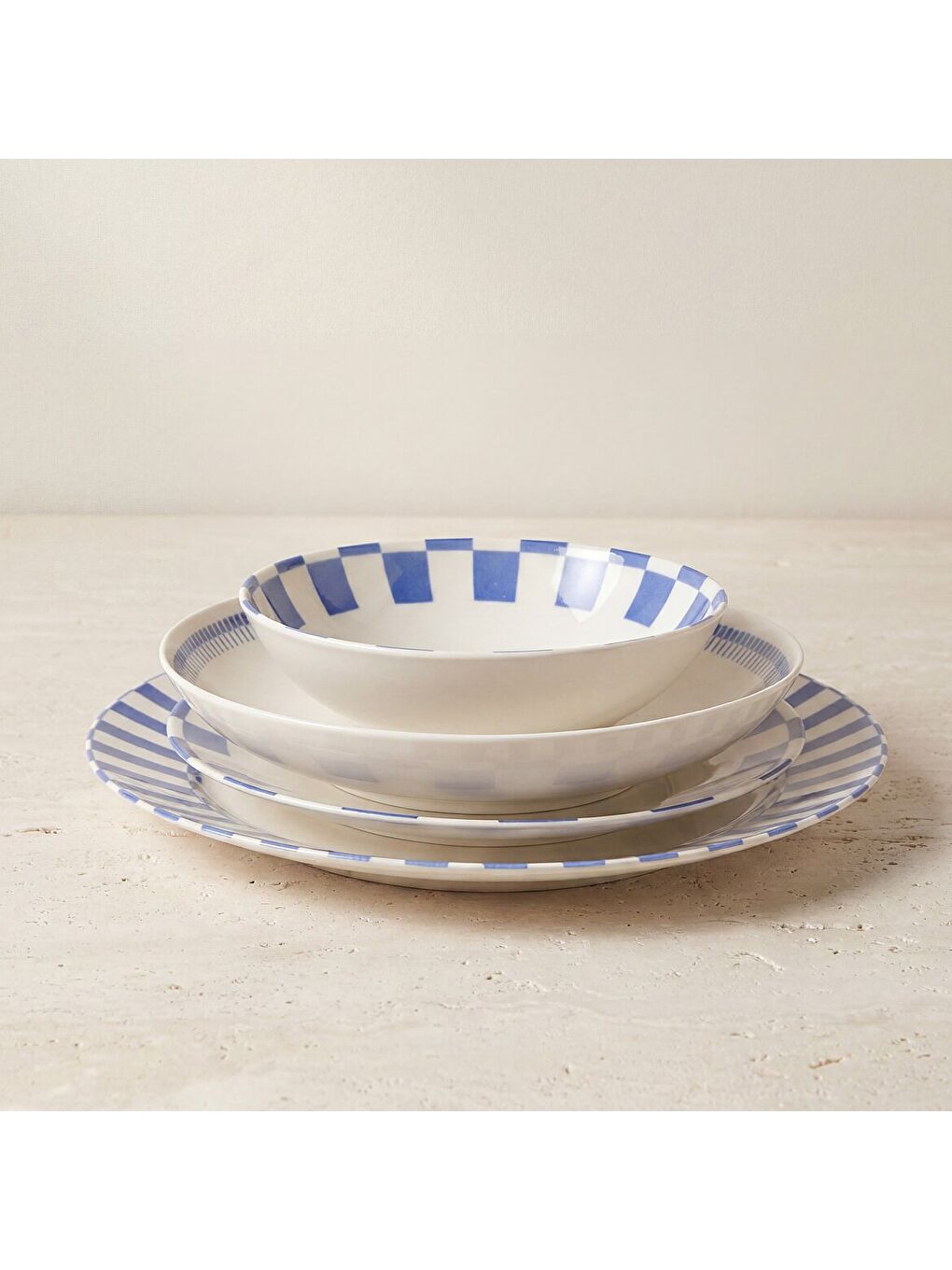 Ekru Camelia 24 Parça 6 Kişilik Yemek Takımı 4106-2