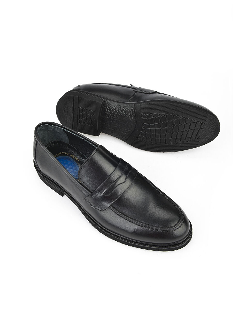 Erkek Hakiki Deri Klasik Ayakkabı 151985Z1602 Siyah-3