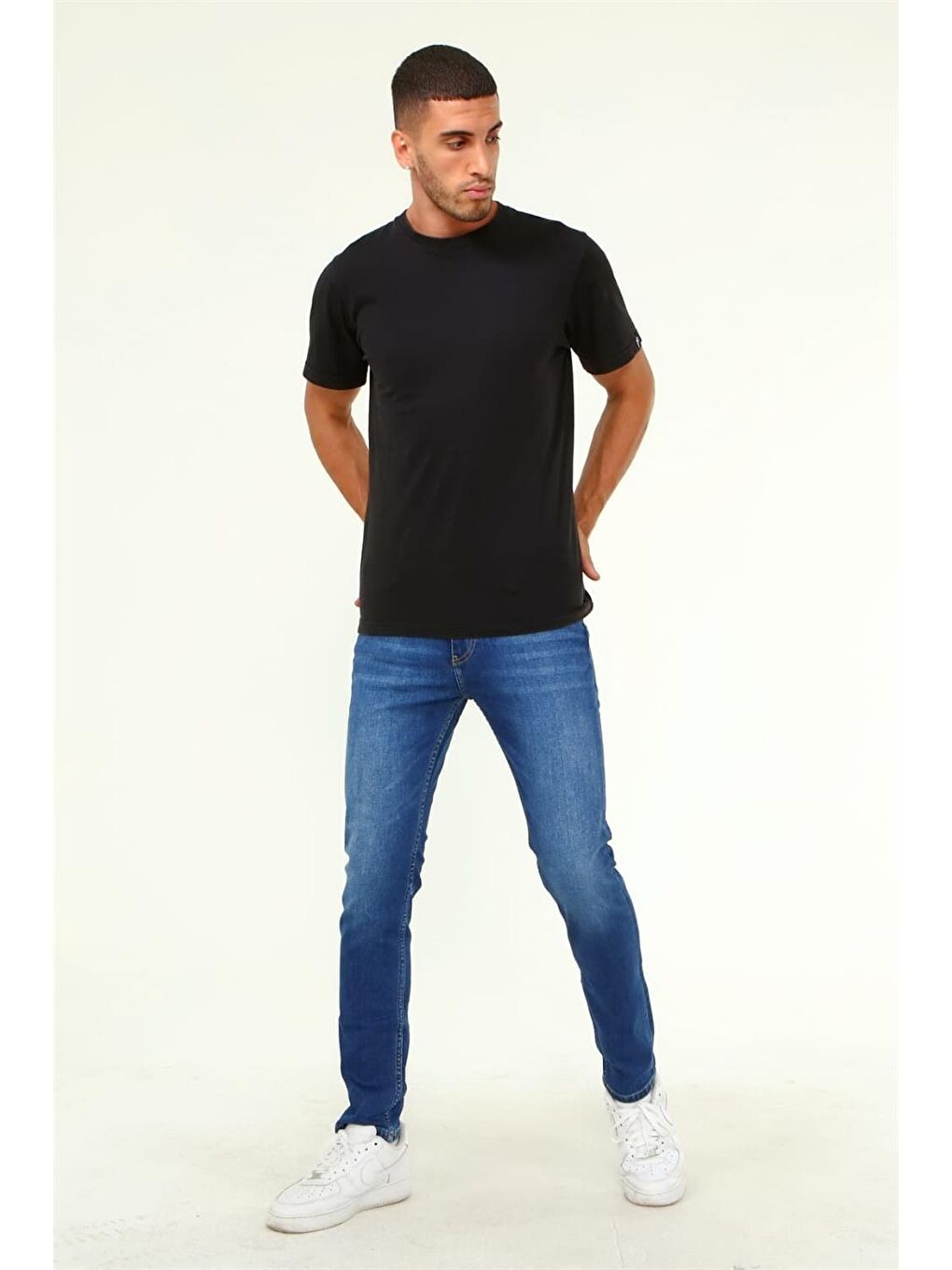 Explode Mavi Erkek Likralı Skinny Fit Jeans Mavi