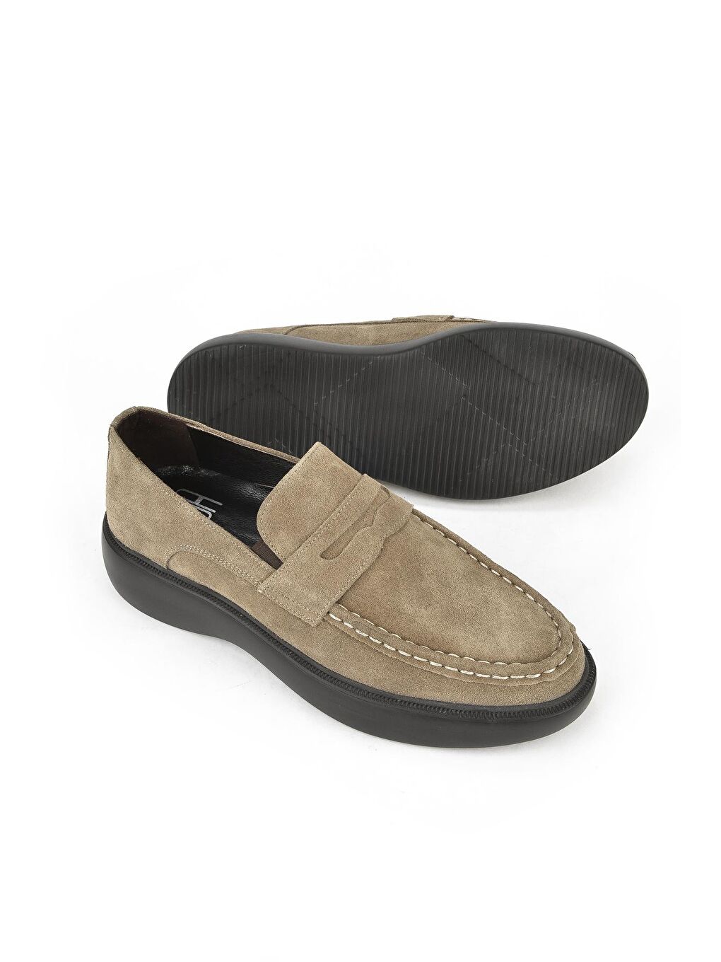 Bej Erkek Hakiki Deri Loafer Ayakkabı 133986Z4008 - Geniş Kalıp Kum-3