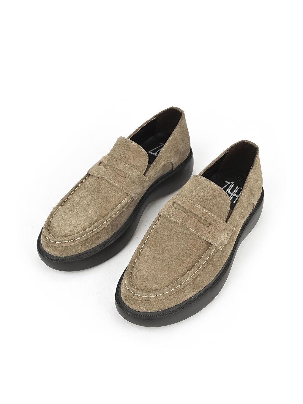 Bej Erkek Hakiki Deri Loafer Ayakkabı 133986Z4008 - Geniş Kalıp Kum-4