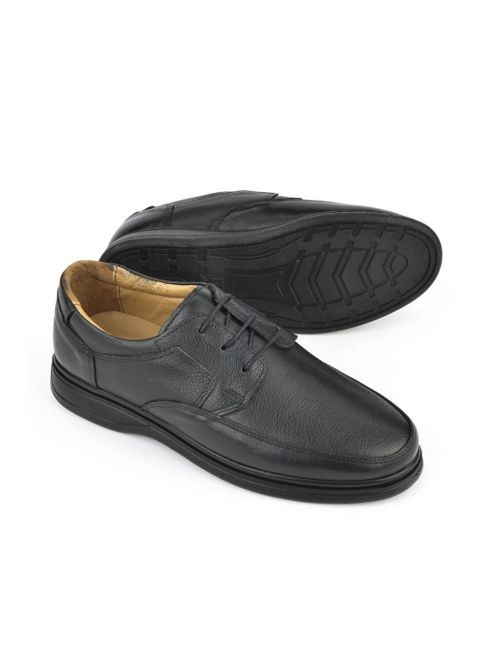 Erkek Hakiki Deri Konfor Ayakkabı 151423Z800 Siyah-3