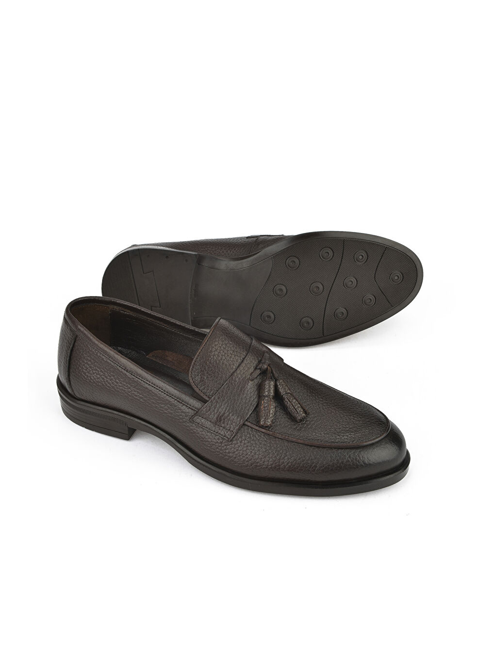 Kahverengi Erkek Hakiki Deri Ayakkabı 151986Z4074 Kahve-3