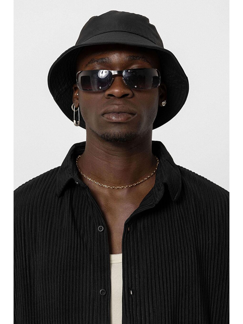 Basic Oversize Ottoman Takım Siyah-4