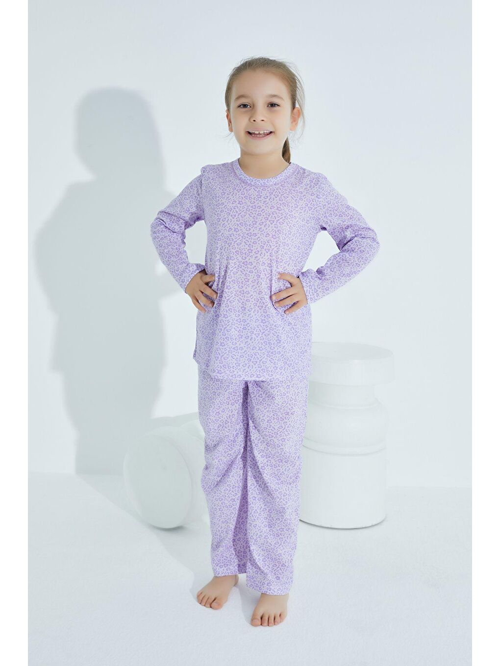 Lila Kız Çocuk Pijama Takım 800-Ak -15-1