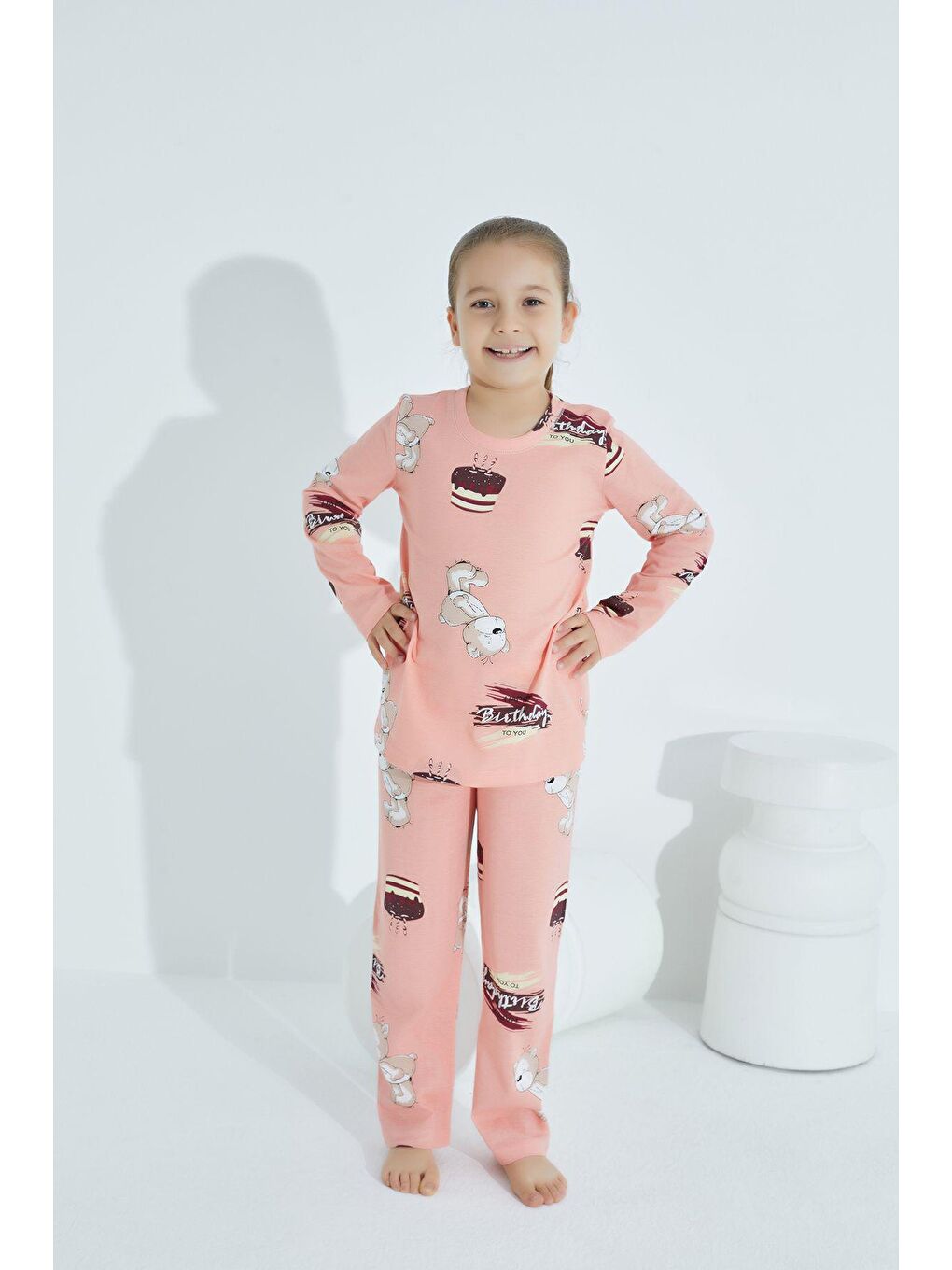 ELİTOL Pembe Kız Çocuk Pijama Takım 800-AK -14 - 1