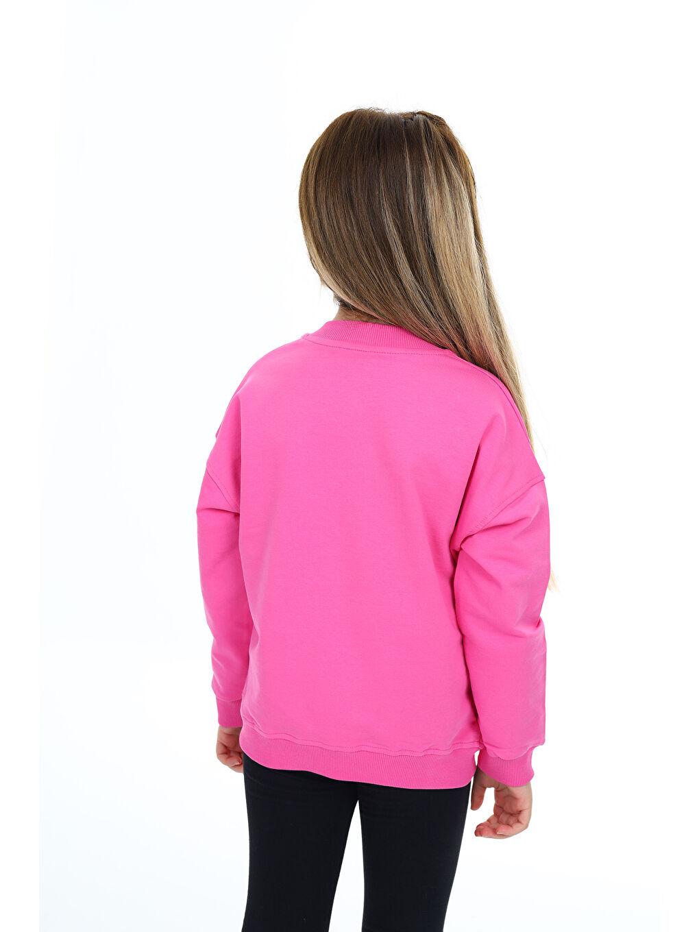 Fuşya Kız Çocuk Baskılı Hırka-6