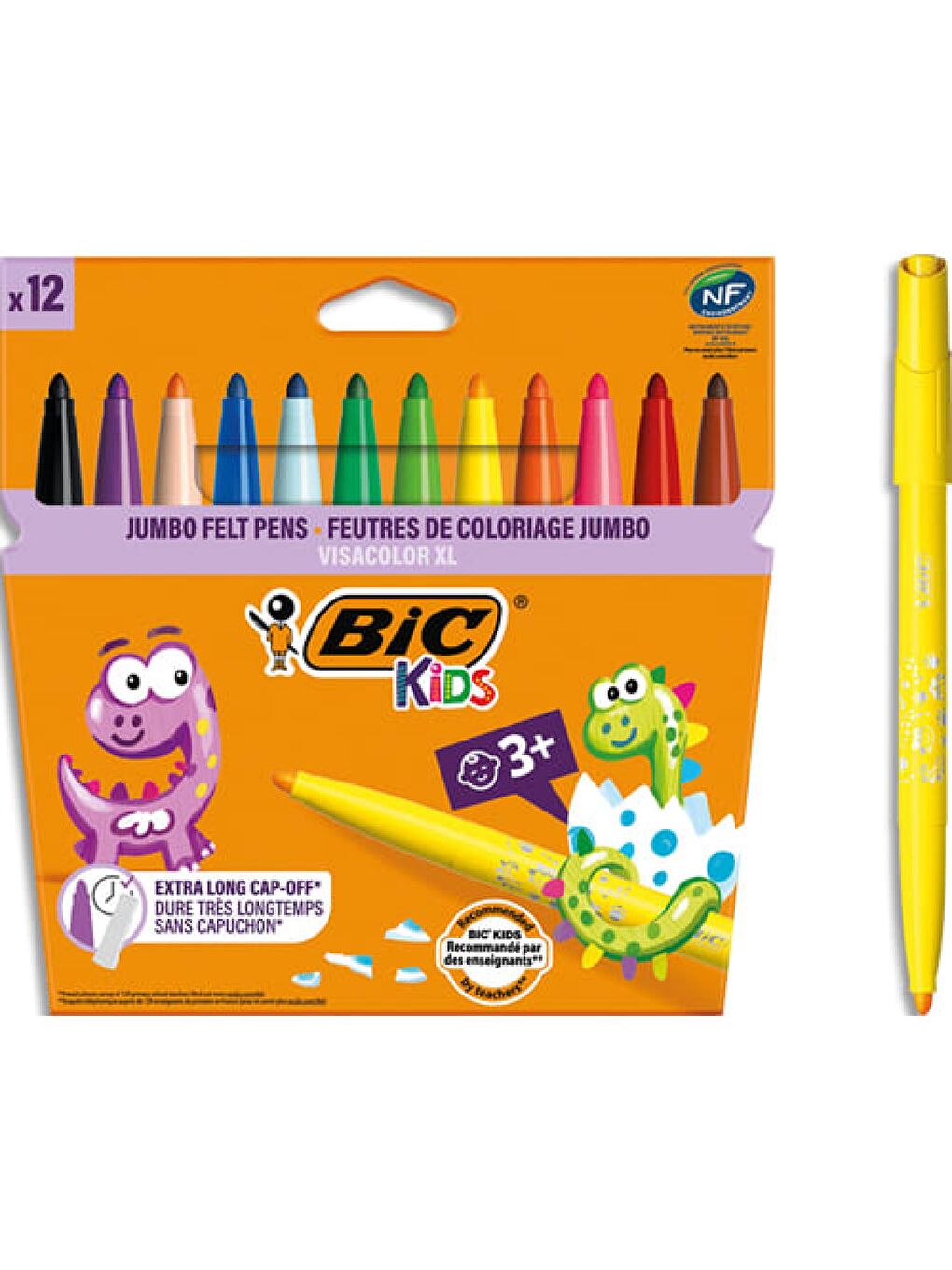 Bic Karışık Asorti Kids Visacolor XL Keçeli Boya Kalemi 12 Renk