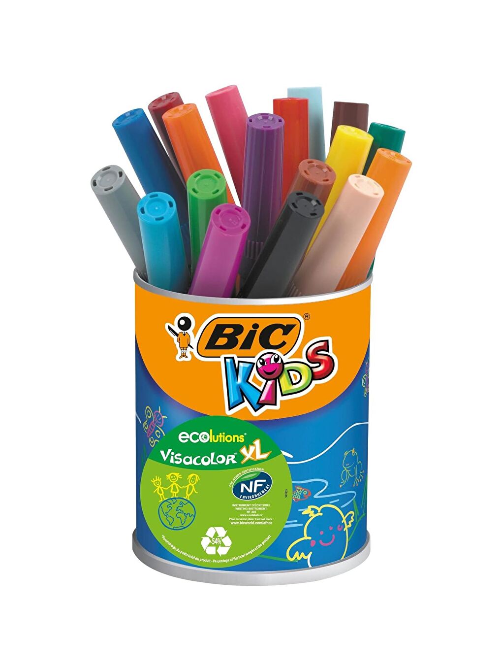 Bic Karışık Asorti Kids Visacolor XL Keçeli Boya Kalemi 12 Renk - 2