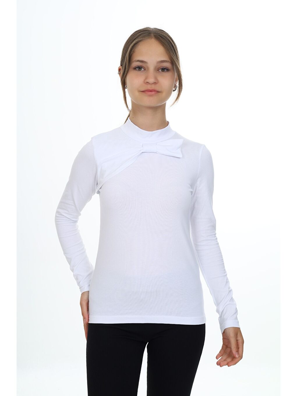 Beyaz Kız Çocuk Okul Tişört