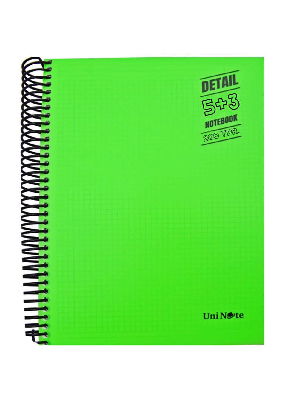 Im Smart A4 200 Yaprak Plastik Kapak Spiralli 5 Kareli + 3 Çizgili Ayraçlı Defter (62057)