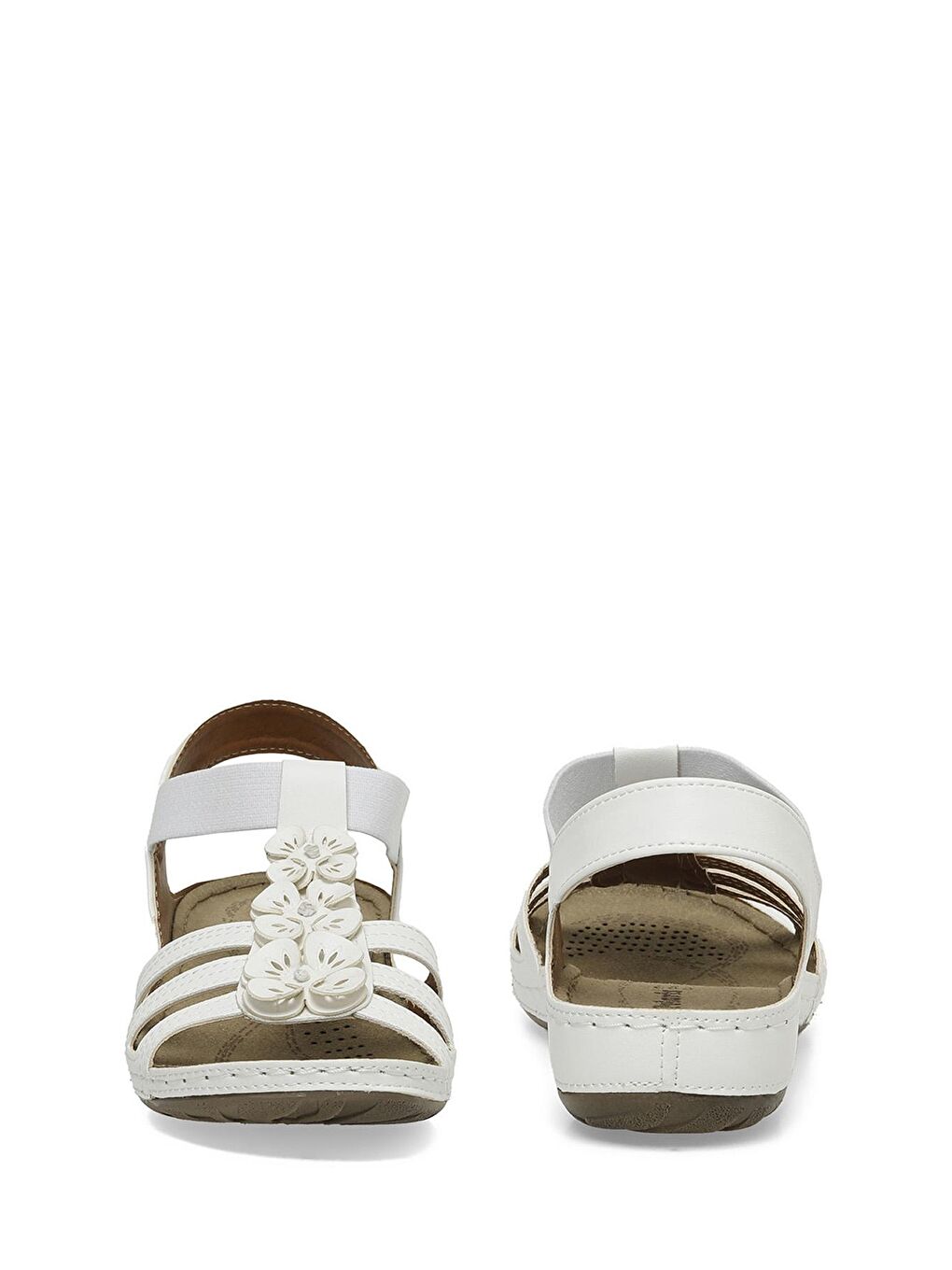 157362.Z4FX Beyaz Kadın Comfort Sandalet-4