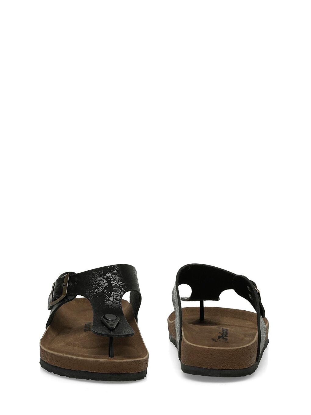 319854.Z 4FX Siyah Kadın Mantar Terlik-4