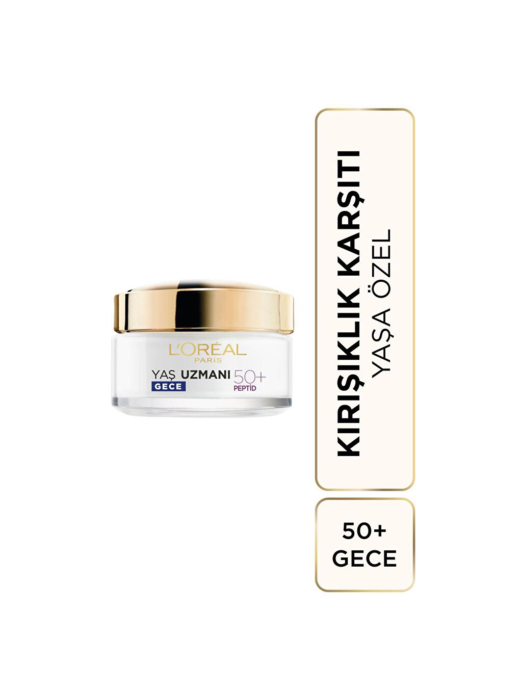 L'Oreal Paris Şeffaf Yaş Uzmanı 50+ Kırışıklık Karşıtı Yenileyici Gece Kremi