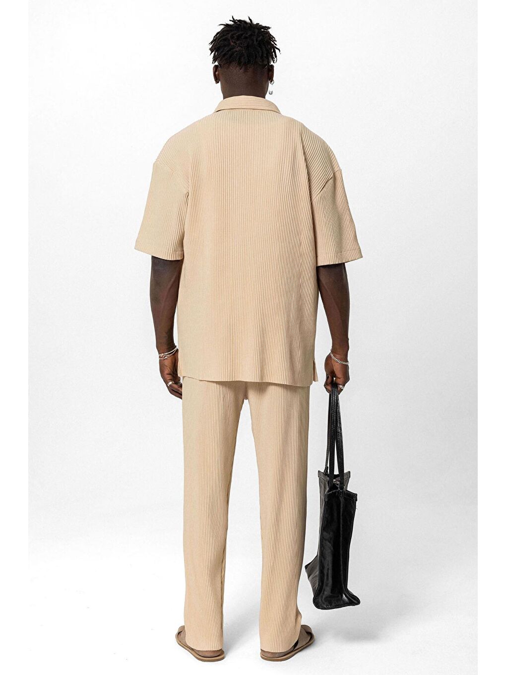 Basic Oversize Ottoman Takım Bej-2