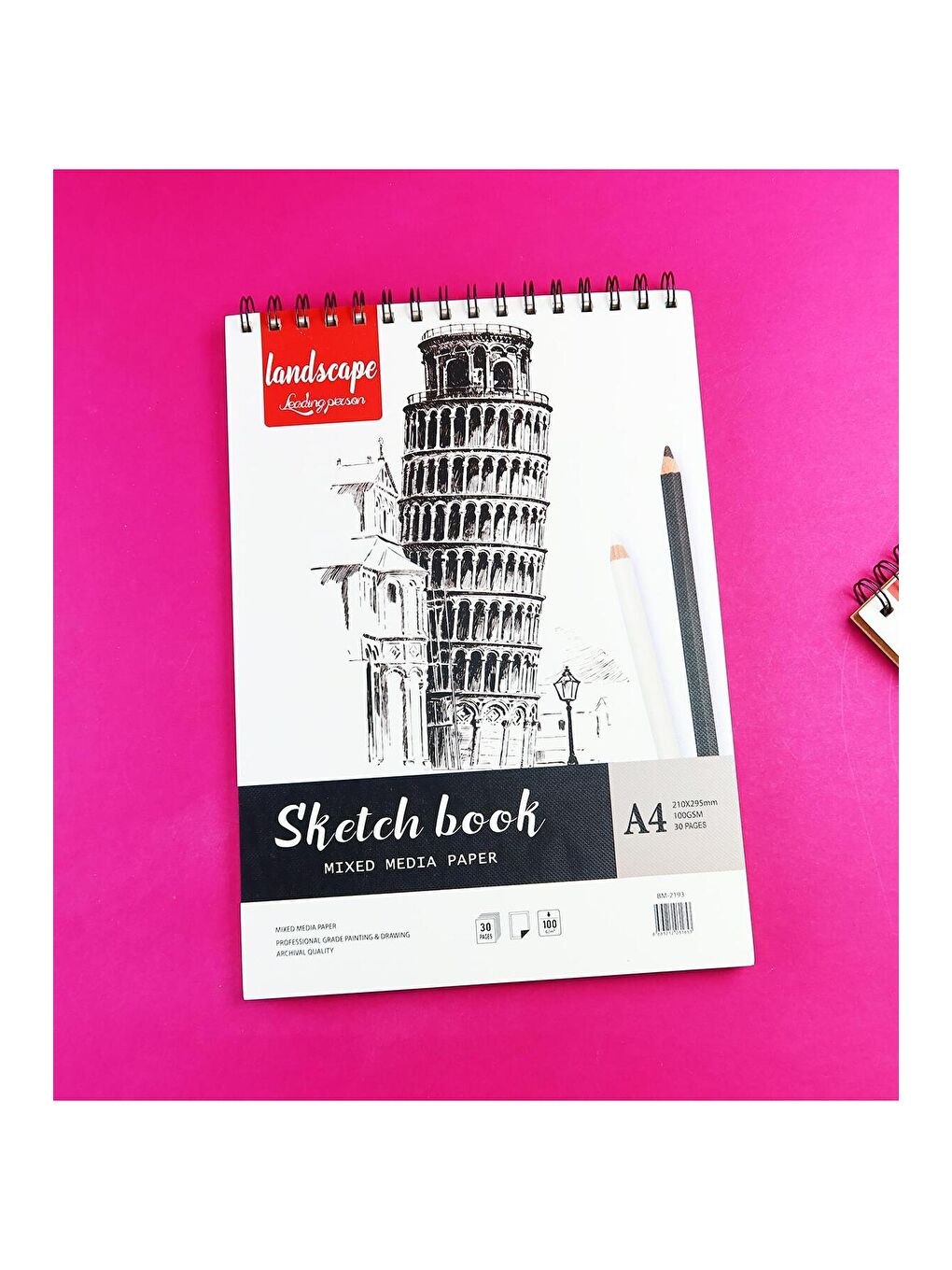 A4 Spiralli Karışık Teknik Sketchbook Resim Defteri – 100 gr | 30 Yaprak