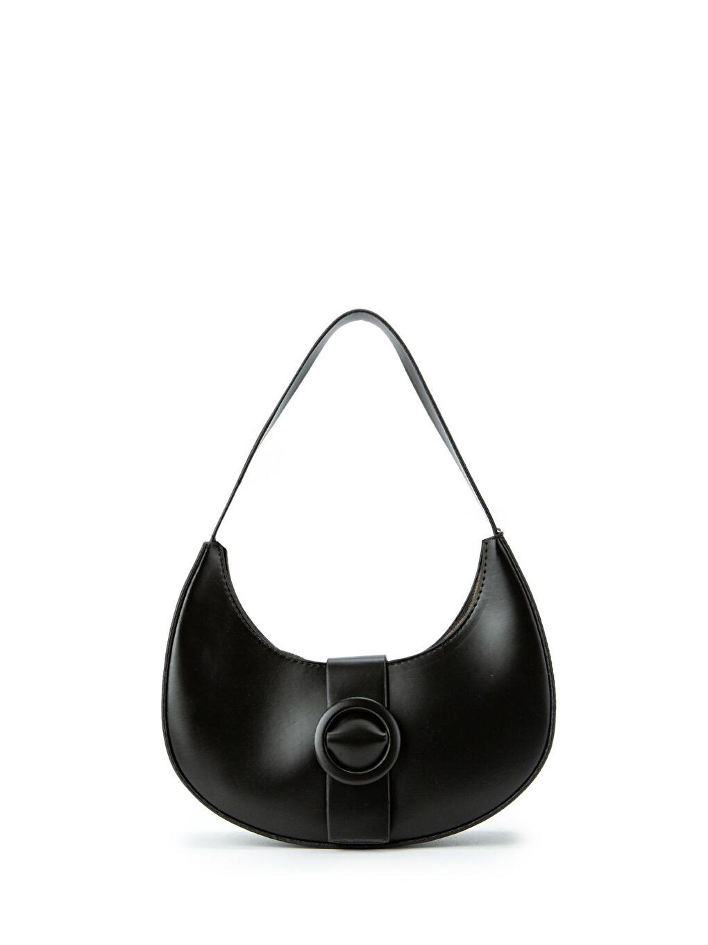 Suni Deri Karel Tokalı Kadın Kol Çanta Siyah