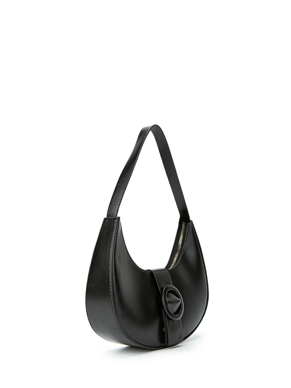 Suni Deri Karel Tokalı Kadın Kol Çanta Siyah-1