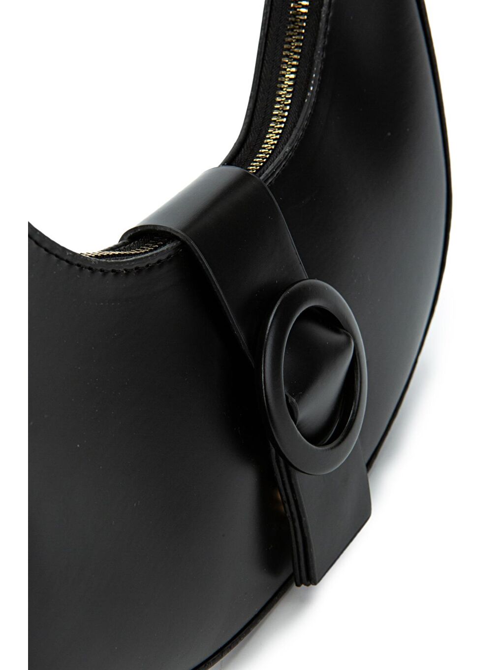 Suni Deri Karel Tokalı Kadın Kol Çanta Siyah-2